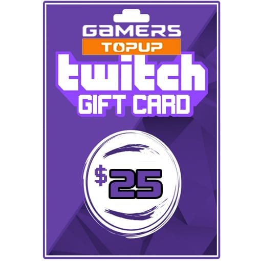 Twitch Gift Card 25 Usd Gamers Topup